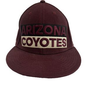 Arizona Coyotes Hat Cap Adults L-XL Burgundy Fitted Adidas NHL Desert Player Men